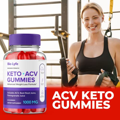 Biolyfe Keto + Gummies | ACV Keto Supplement Gummies – Maximum Strength (3 Pack) | All Natural Formula