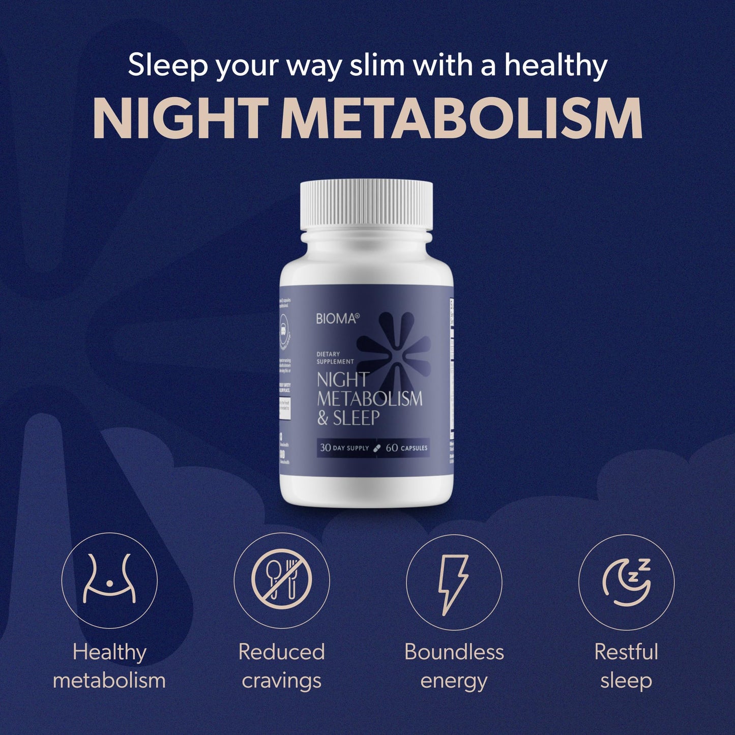 BIOMA Night Metabolism & Sleep – Sleep Support & Metabolism Boost, 3 Pack