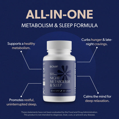 BIOMA Night Metabolism & Sleep – Sleep Support & Metabolism Boost, 3 Pack