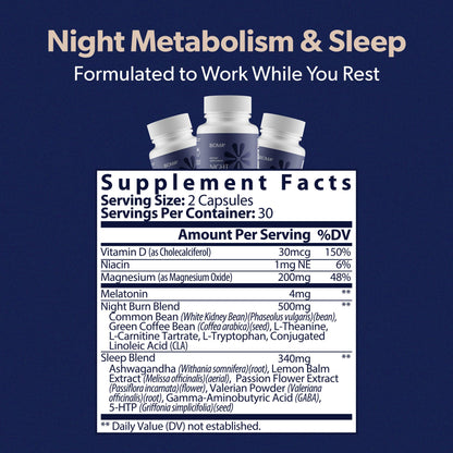 BIOMA Night Metabolism & Sleep – Sleep Support & Metabolism Boost, 3 Pack