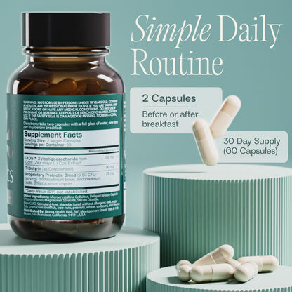 BIOMA Probiotics – Digestive Health Probiotic with XOS, Tributyrin & Bifidobacterium — 180 Delayed-Release Capsules (90-Day Supply)