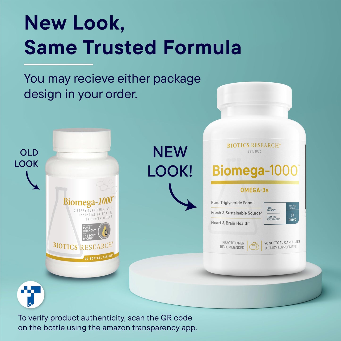 Biotics Research Biomega-1000 Omega-3 Fish Oil – EPA 529 mg / DHA 353 mg | 1000 mg per Serving, 90 Softgels