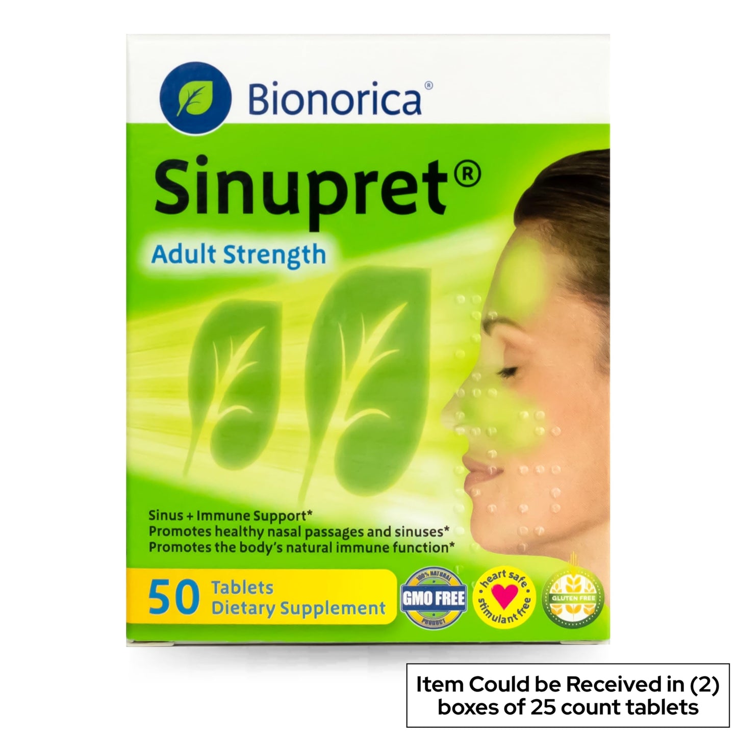 Bionorica Sinupret Adult Strength - Natural Sinus & Immune Support - 50 Tablets