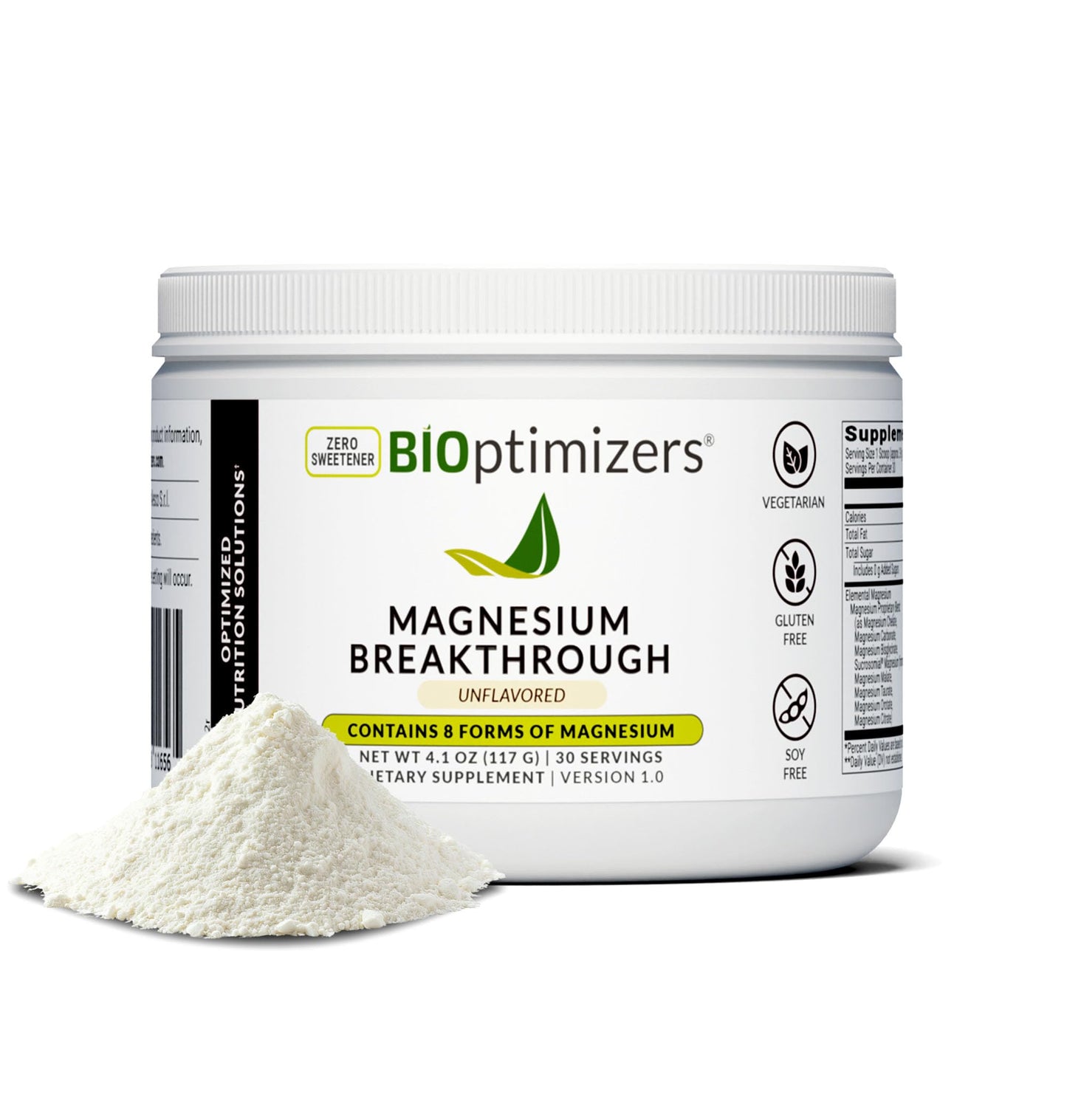 BIOptimizers Magnesium Breakthrough Drink - 8 Forms, Electrolytes, Unflavored