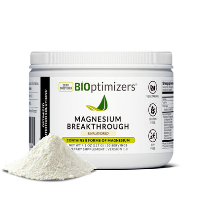 BIOptimizers Magnesium Breakthrough Drink - 8 Forms, Electrolytes, Unflavored