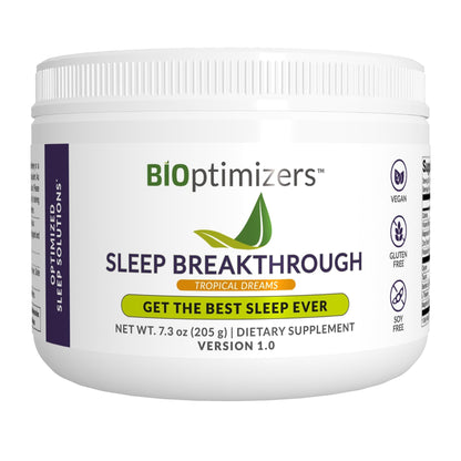 BIOptimizers Sleep Breakthrough – Melatonin-Free Deep Sleep (Vegan, Magnesium & Zinc) – Tropical Dreams