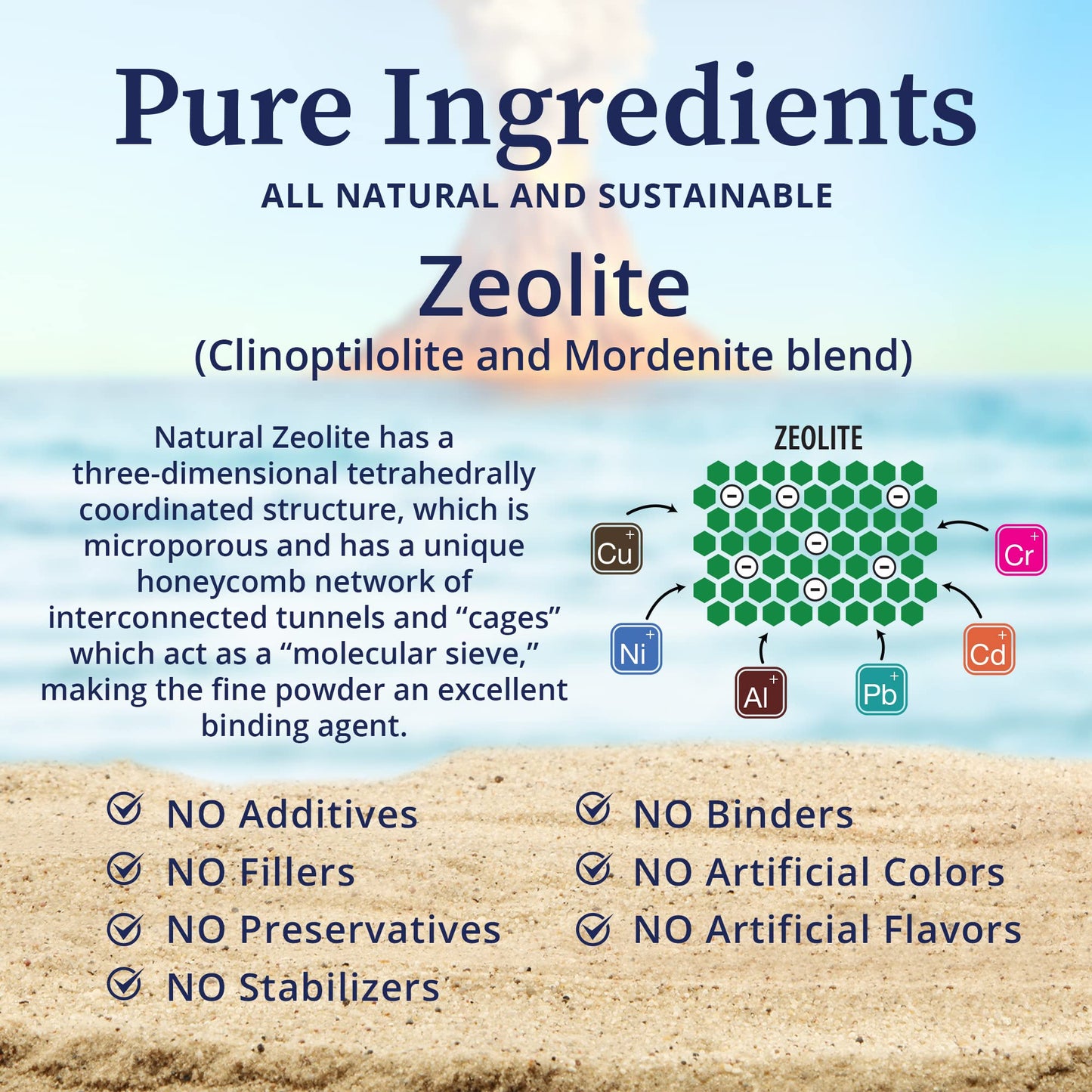 BioPure ZeoBind – 100% Natural Clinoptilolite & Mordenite Detox Mineral Powder (200g)