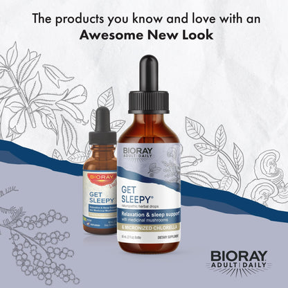 BIORAY Daily Get Sleepy – Sleep Support Liquid with Medicinal Mushrooms & Micronized Chlorella