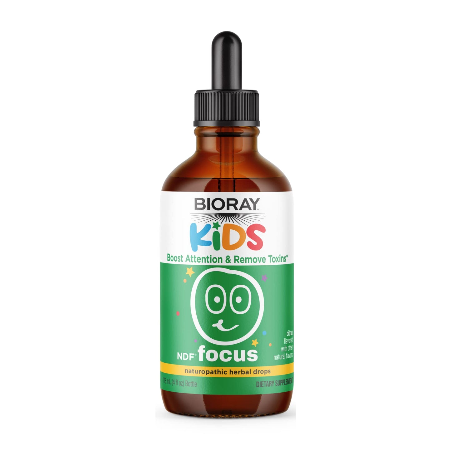 BIORAY Kids NDF Focus Citrus – 4 fl oz | Focus & Steady Energy