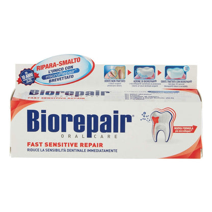 Biorepair Fast Sensitive Repair Toothpaste with microRepair – New Formula – 75ml (Italian Import)