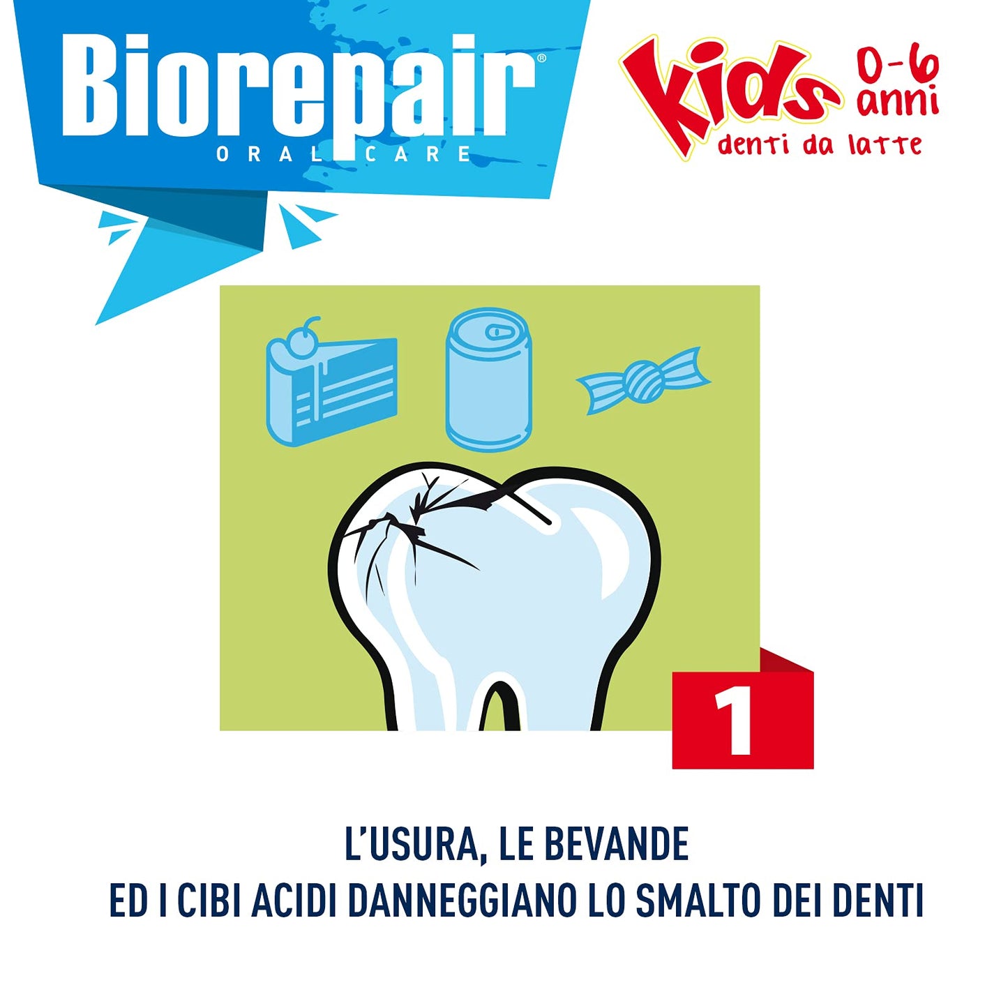 Biorepair Junior Toothpaste - MicroRepair for Kids, Strawberry Flavor, 50ml