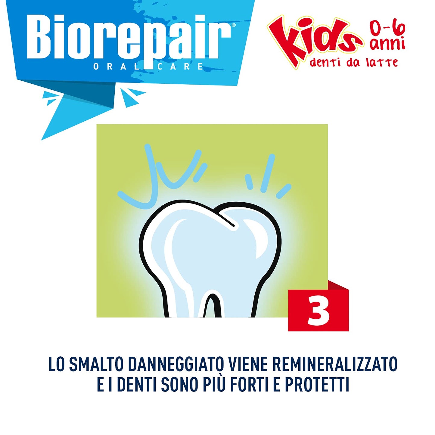 Biorepair Junior Toothpaste - MicroRepair for Kids, Strawberry Flavor, 50ml