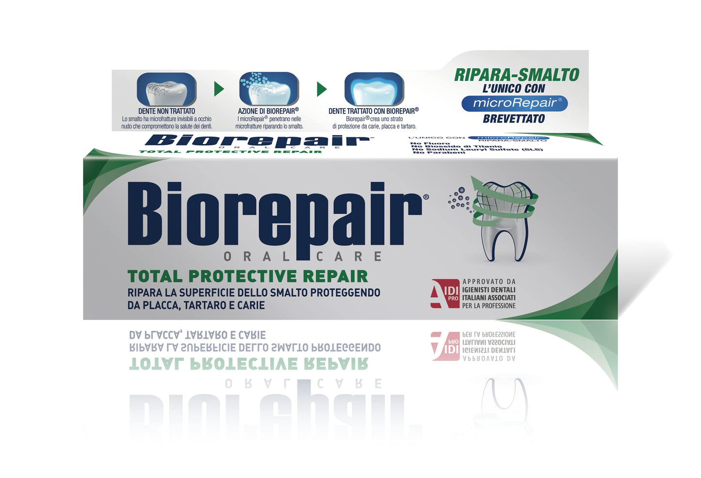 Biorepair Total Protective Repair Toothpaste with microRepair - 75ml (2.5 oz) Italian Import