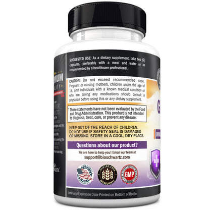 BioSchwartz Glutathione 500mg – Liver Detox & Immune Support | 60 Capsules