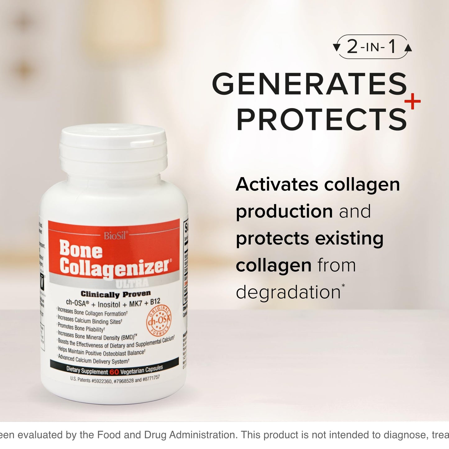 BioSil Bone Collagenizer Ultra – 60 Veggie Capsules (Pack of 2)