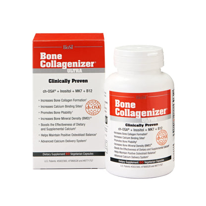 Biosil Bone Collagenizer Ultra – 60 Veggie Capsules | ch-OSA, MK7, B12, GMO Free