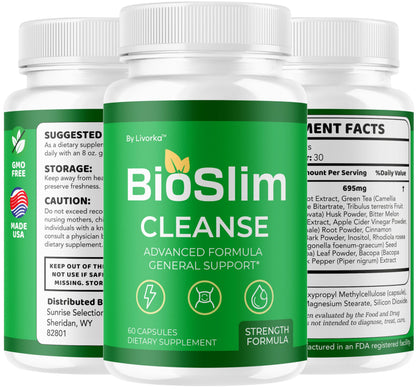 BioSlim Cleanse Capsules – Official Bio Slim Supplement | 60 Capsules