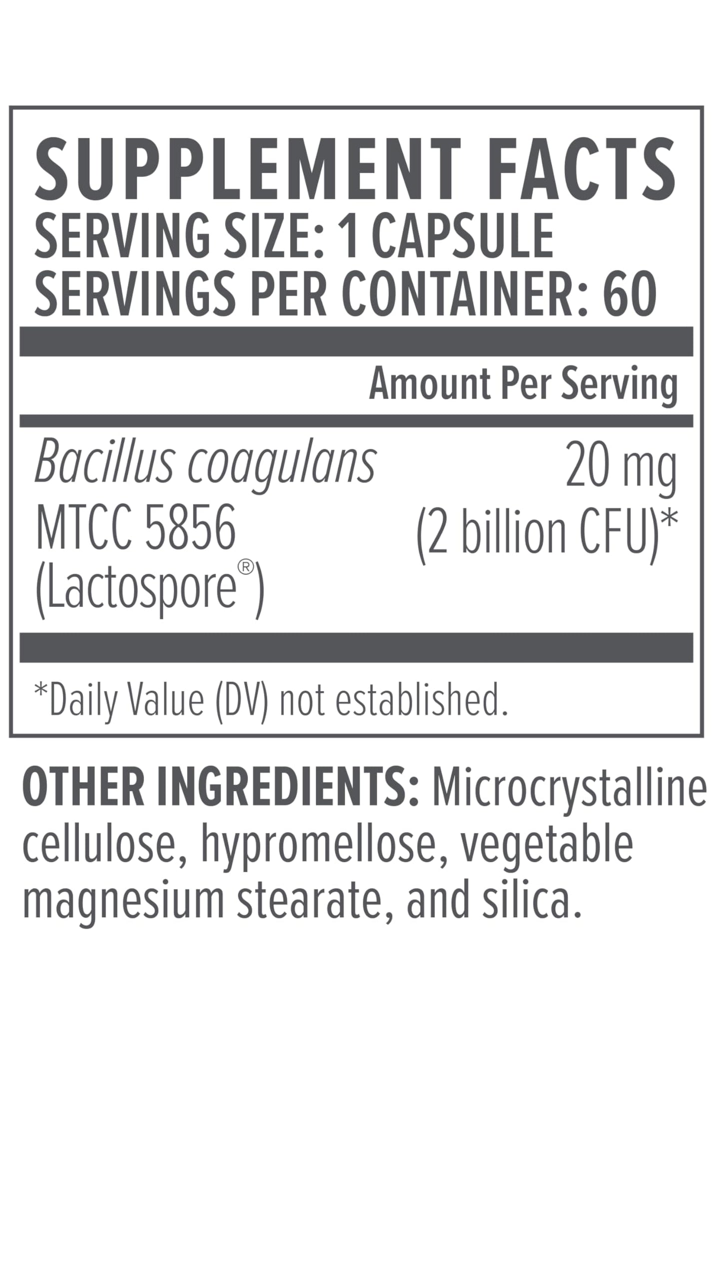 Biote Nutraceuticals Bacillus Coagulans – Gut & Digestive Health (60 Capsules)