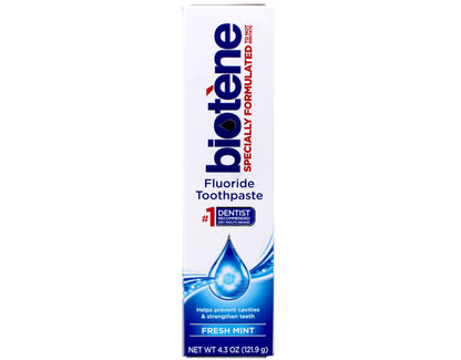Biotene Fluoride Toothpaste, Fresh Mint Original – 4.3 oz | Dry Mouth Relief