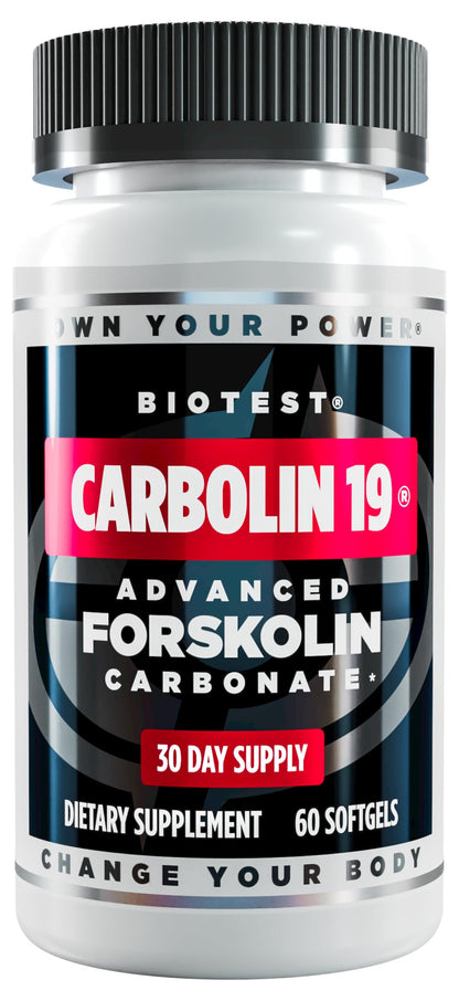 Biotest Carbolin 19 – Long-Lasting Forskolin for Fat Metabolism & Performance, 60 Softgels