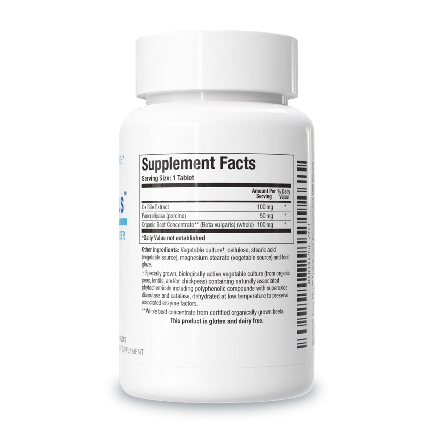 Biotics Research Beta-Plus Ox Bile Salts with Digestive Enzymes – 180 Tabs