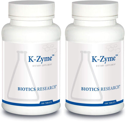 Biotics Research K Zyme Potassium 99 mg – 100 Tablets (Pack of 2) | Supports Cardiovascular Function & Electrolyte Balance
