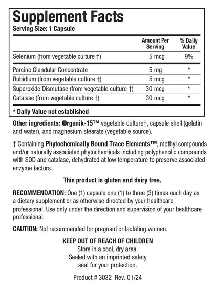 Biotics GTA – Selenium & Rubidium Endocrine Support for Hormone Balance, 90 Capsules