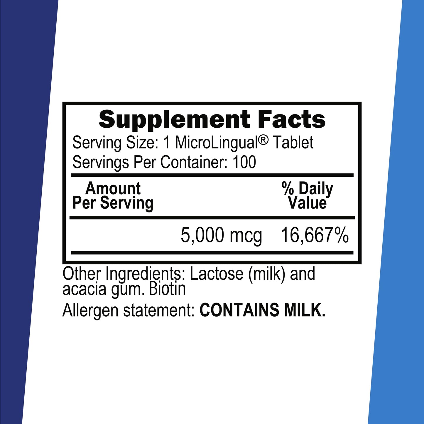 Superior Source Biotin 5000 mcg MicroLingual Tablets – Sublingual 5 mg, Non-GMO, 100 Count
