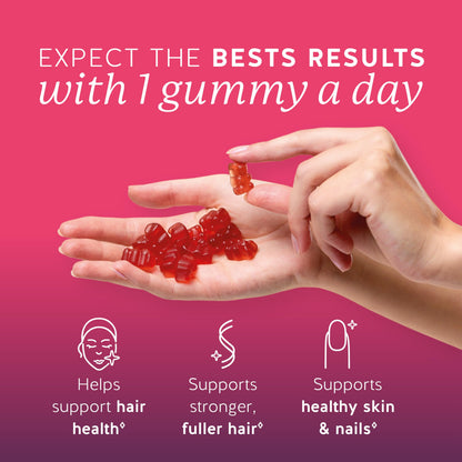 Biotin Gummies for Hair, Skin & Nails – 5,000 mcg Vegan Vitamins (30 Gummies)