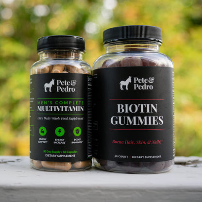 Pete & Pedro Biotin Gummies 5000 mcg - Hair, Skin & Nails (60 Count)
