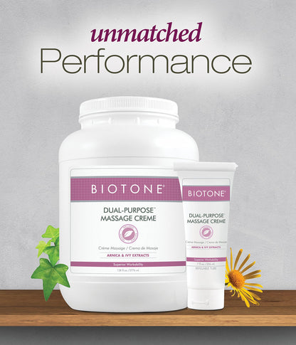 BIOTONE Dual-Purpose Massage Crème with Arnica & Ivy Extracts