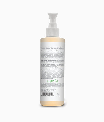 Biotone Pure Touch Organics Massage Gel, 8 Ounce - Unscented, All Natural