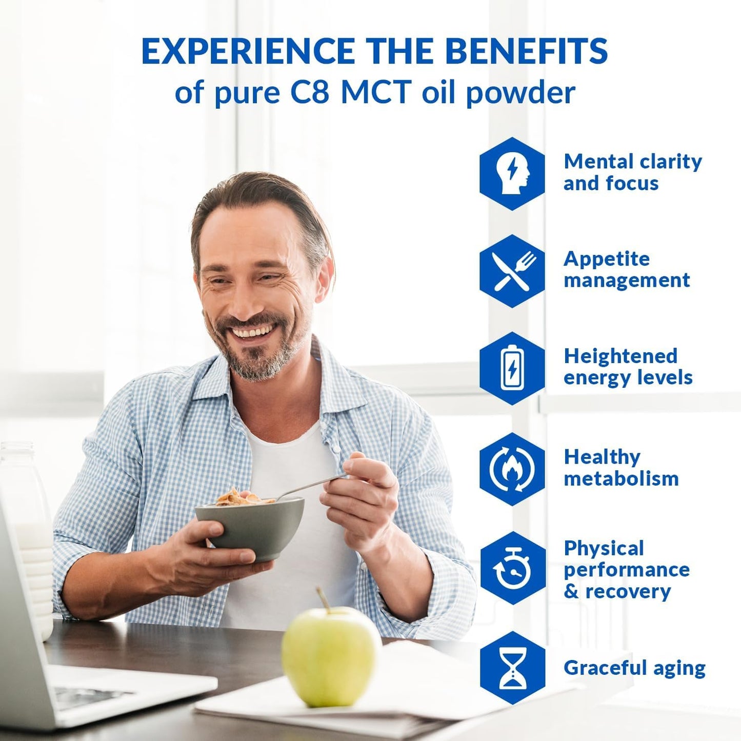 BioTrust Keto Elevate – C8 MCT Powder for Keto Coffee Creamer (5 g C8 per Serving)