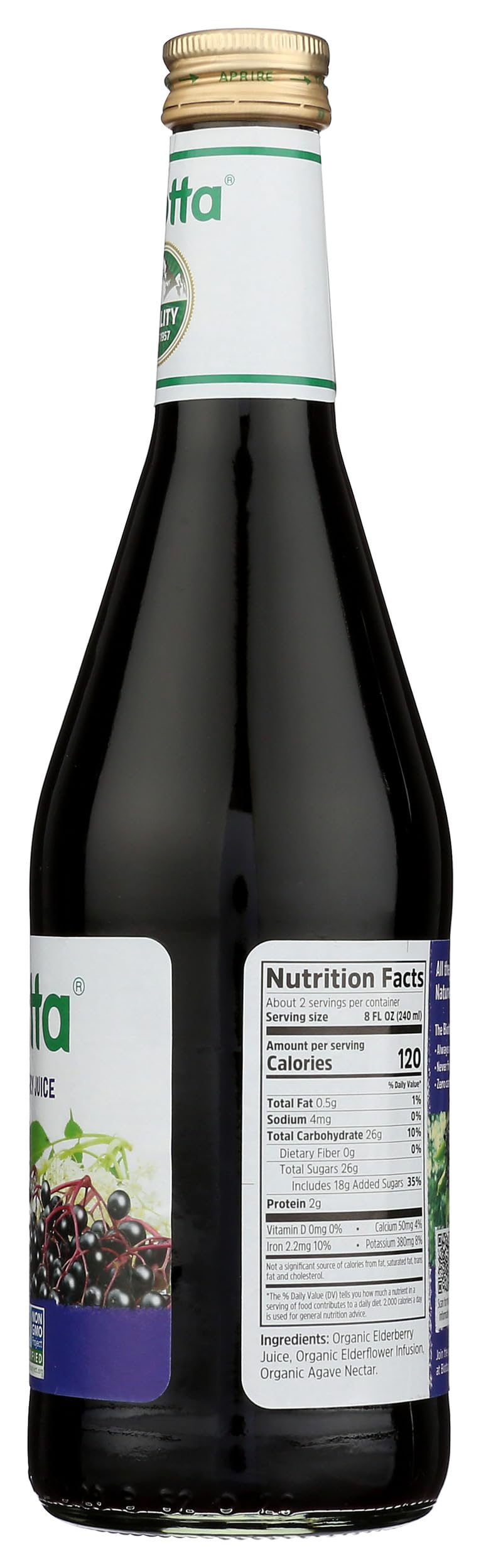 Biotta Naturals Elderberry Juice, 16.9 oz – Immune Support
