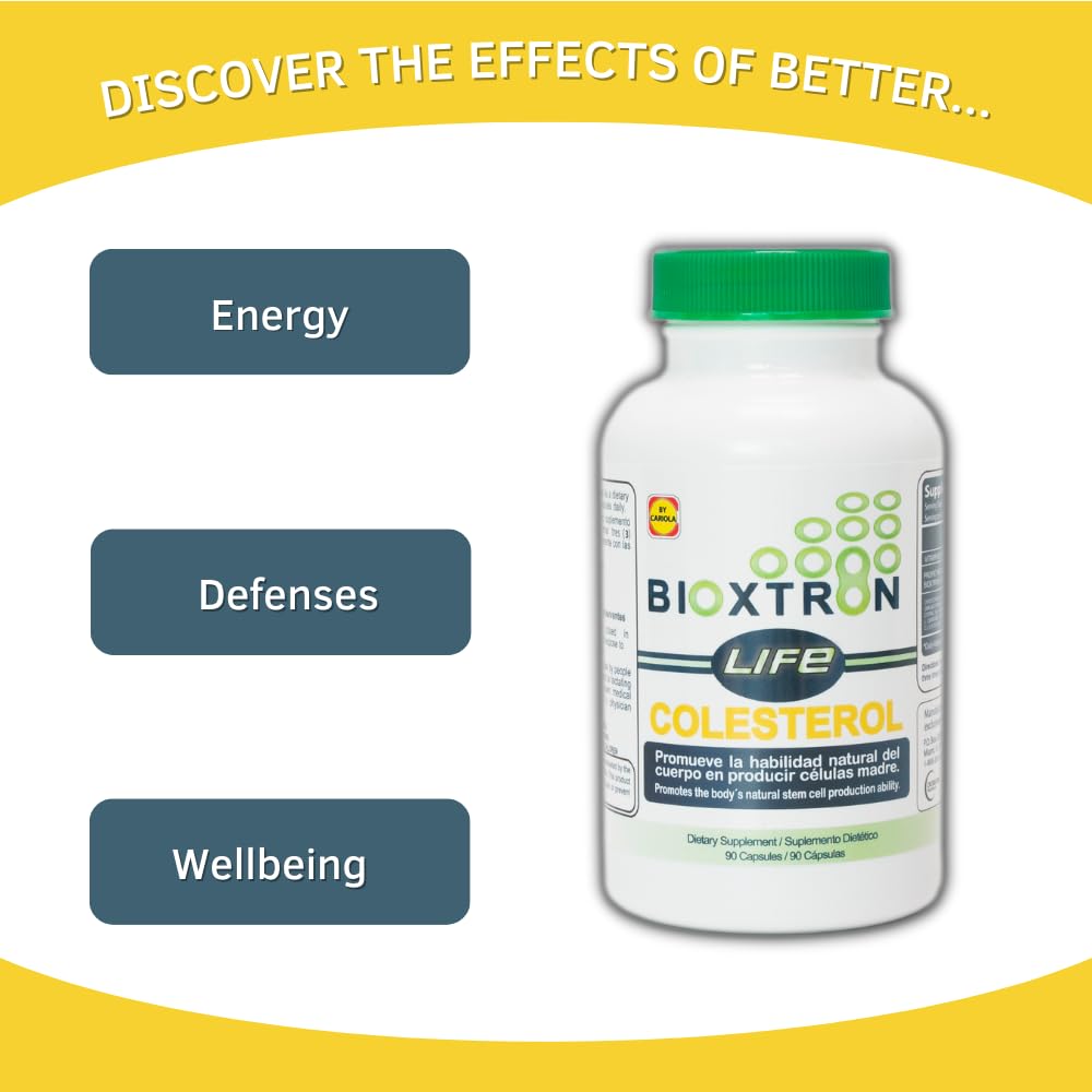 Bioxtron Life Cholesterol Support — Natural AFA Stem Cell Supplement | Immune & Joint Health | 90 Caps