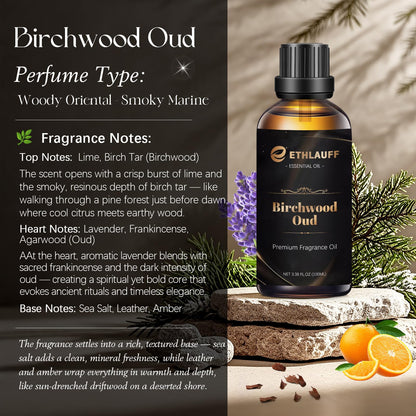 Birchwood Oud Fragrance Oil 3.38 oz – Woody Essential Oils for Candles, Soap & Diffusers