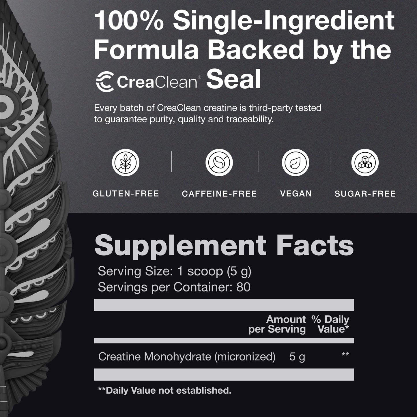 BIRDMAN Micronized Creatine Monohydrate Powder – 200 Servings (5 g Each) | Vegan, Gluten Free, Sugar Free