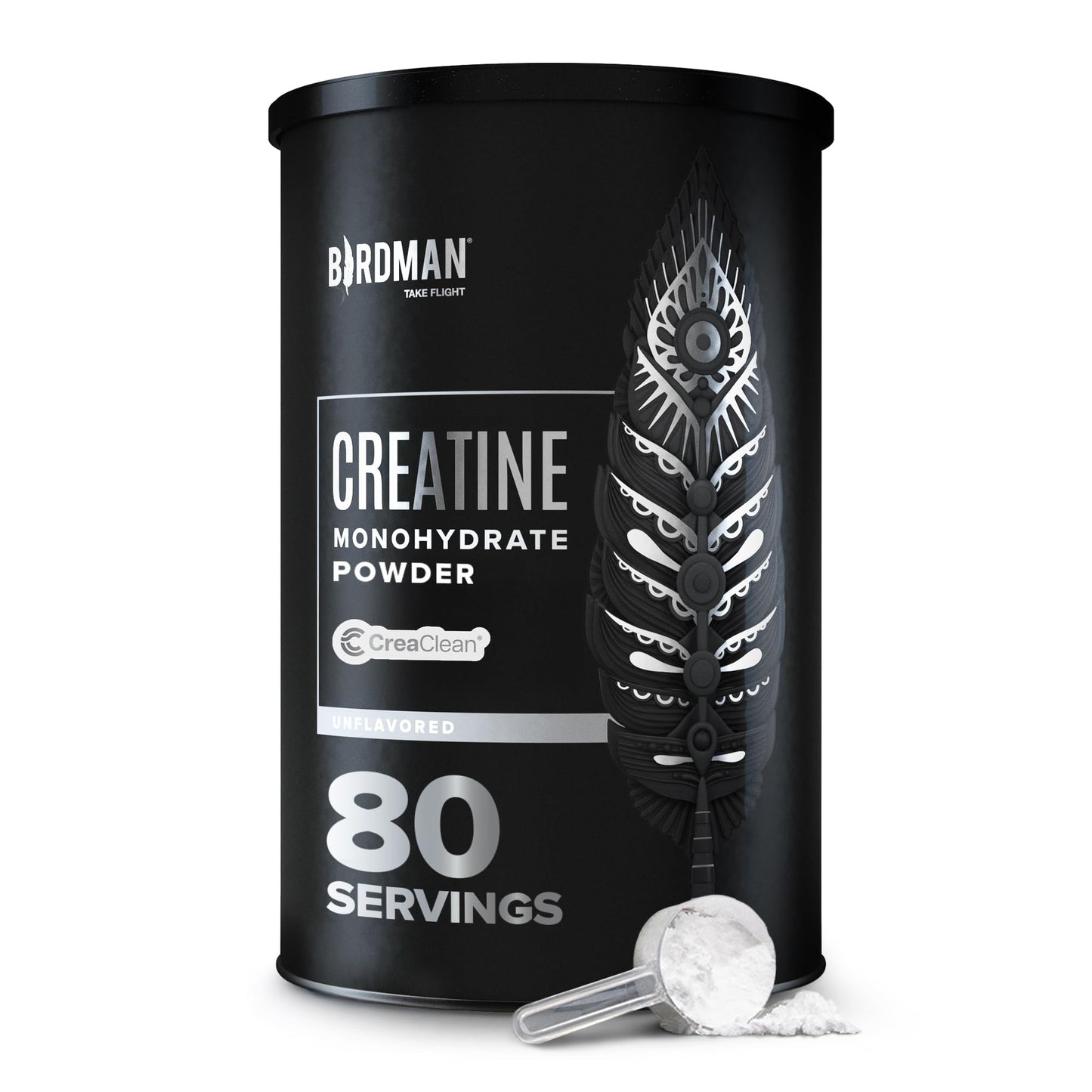 BIRDMAN Micronized Creatine Monohydrate Powder – 80 Servings (5g) | Vegan, Gluten Free, Sugar Free | 0.8 lb
