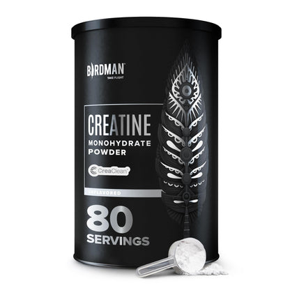 BIRDMAN Micronized Creatine Monohydrate Powder – 80 Servings (5g) | Vegan, Gluten Free, Sugar Free | 0.8 lb