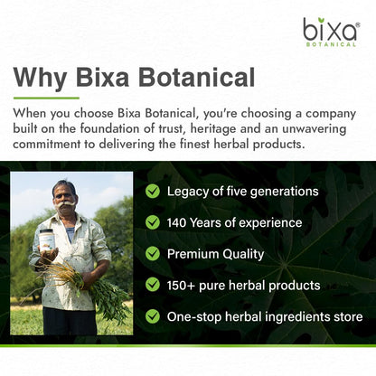 bixa BOTANICAL Safed Musli Powder – Chlorophytum Borivilianum | Steam Treated Ayurvedic Root | 7 oz (200 g)