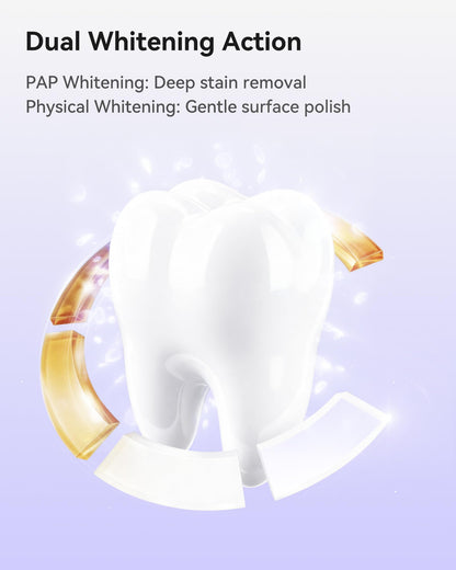 bixdo Pap Teeth Whitening Toothpaste - Hydroxyapatite Enamel Repair, Fluoride-Free, 28-Day Whitening