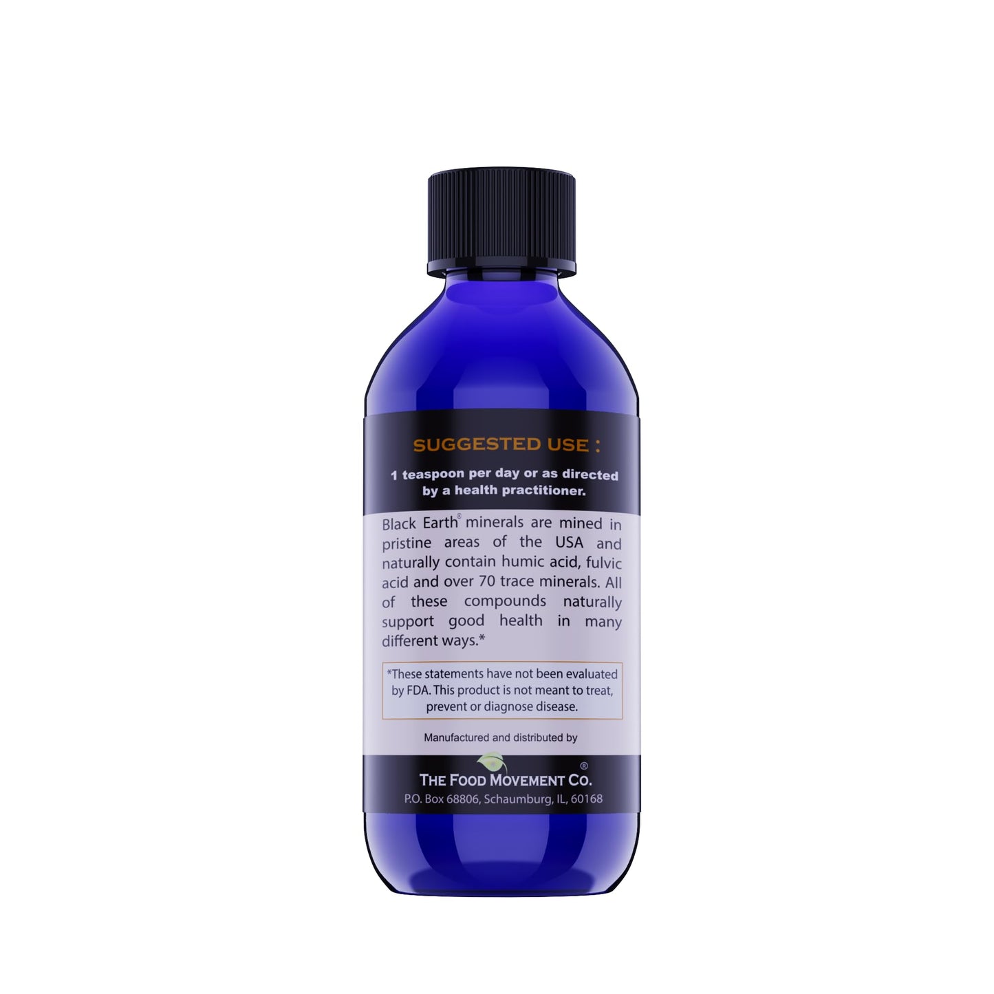 Black Earth Fulvic Acid – Humic & Fulvic Minerals with Electrolytes (8 oz)
