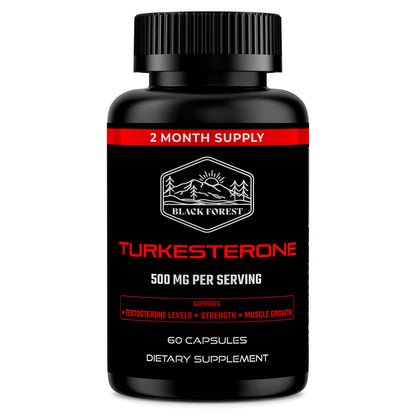 Black Forest Turkesterone 500mg Capsule – 2 Months Supply | Pure 95% Ajuga Turkestanica Extract