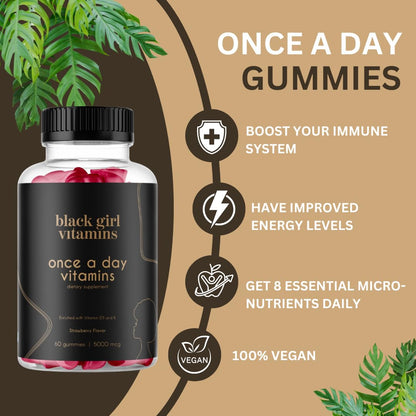 Black Girl Vitamins Once a Day - Women's Multivitamin Gummy | Immune Support