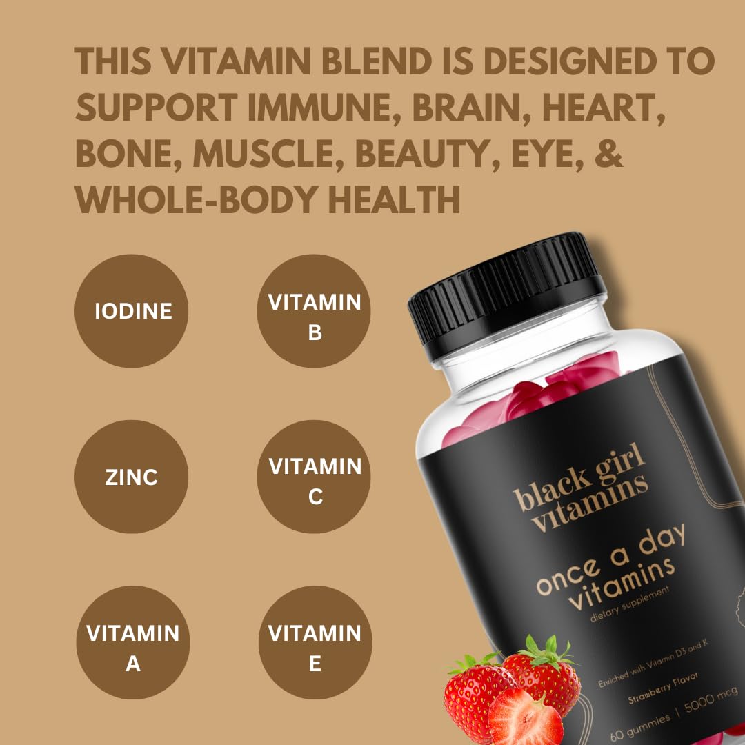 Black Girl Vitamins Once a Day - Women's Multivitamin Gummy | Immune Support
