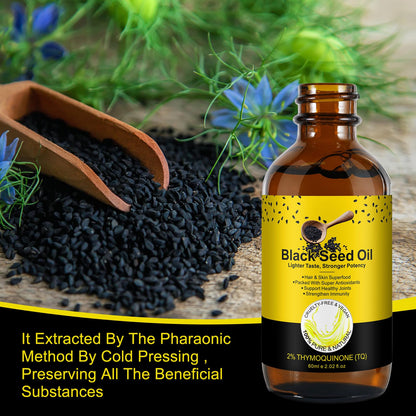 Black Seed Oil – Cold-Pressed, Natural for Hair & Skin Care (2.02 fl oz)