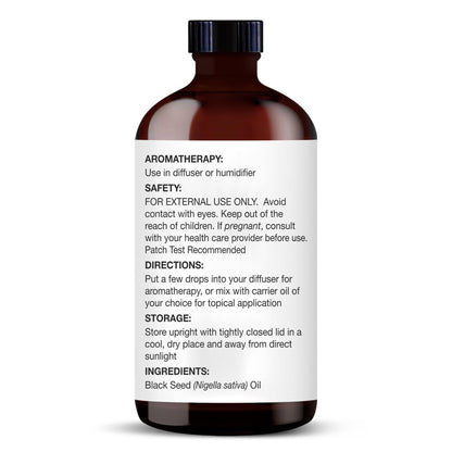 Majestic Pure Black Seed Oil - 4 oz, 100% Pure & Natural with Glass Dropper