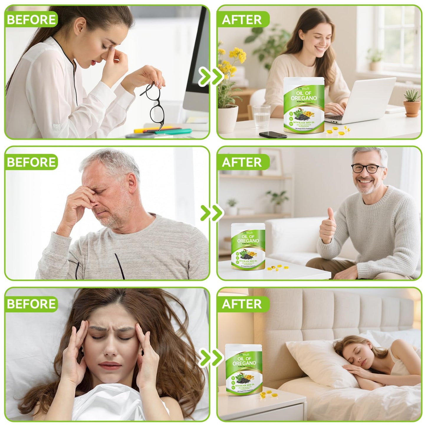 MTMULT Oil of Oregano with Black Seed Oil & Moringa – 6000mg, 180 Softgels (Carvacrol‑Rich, Opaque Packaging)