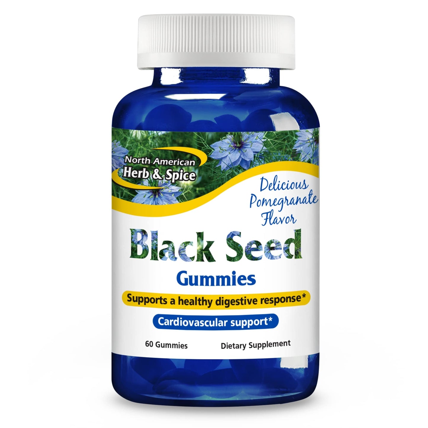 NORTH AMERICAN HERB & SPICE Black Seed Gummies - Pomegranate, 60 Gummies