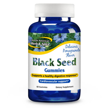 NORTH AMERICAN HERB & SPICE Black Seed Gummies - Pomegranate, 60 Gummies